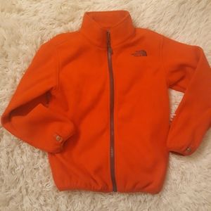 The north face jacket zip up red boys 7 fleece